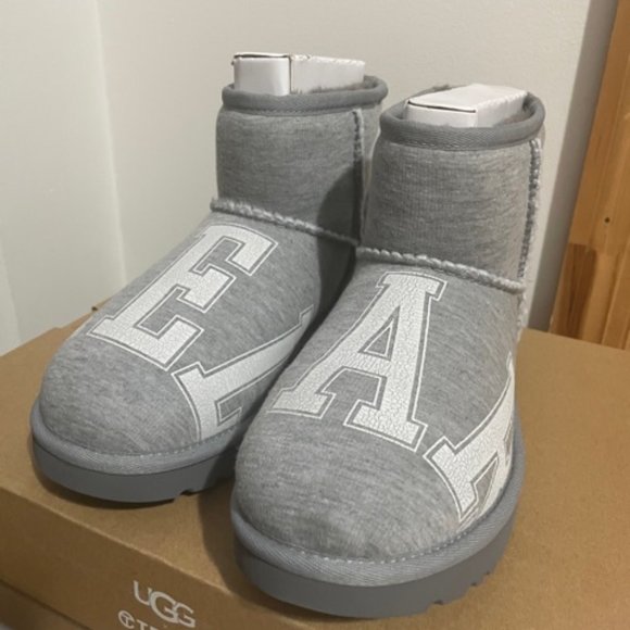 UGG x TELFAR Fleece Mini Heather Grey, Unisex Mens 5, Womens